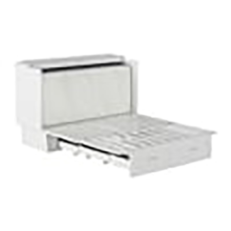 Leo & Lacey Modern Solid Wood Queen Murphy Bed Chest Decor in White