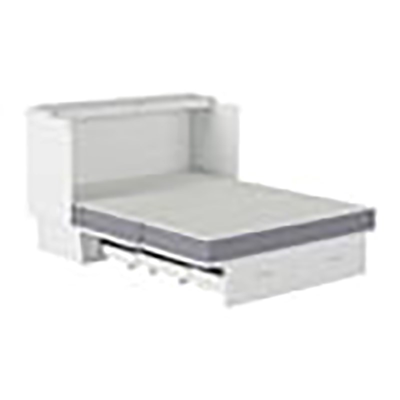 Leo & Lacey Modern Solid Wood Queen Murphy Bed Chest Decor in White