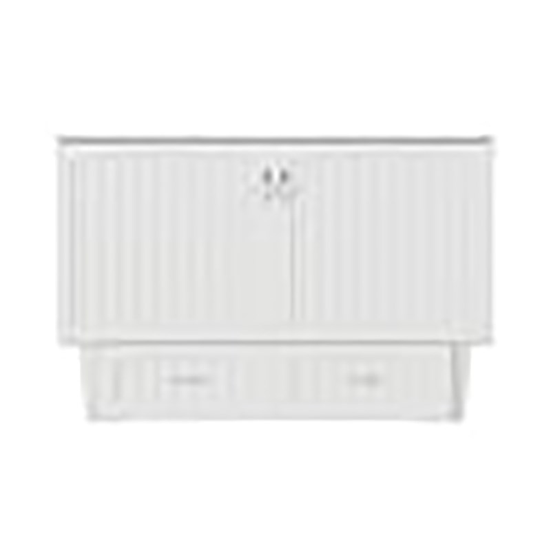 Leo & Lacey Modern Solid Wood Queen Murphy Bed Chest Decor in White