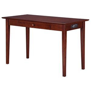 leo & lacey charger writing desk in walnut