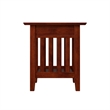 Leo & Lacey Wood End Table with USB Charging Ports in Walnut