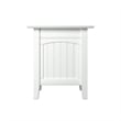 Leo & Lacey Modern Wood End Table with USB Charging Ports in White