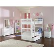 Leo & Lacey Twin Over Twin Storage Bunk Bed in White