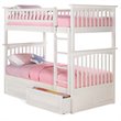 Leo & Lacey Twin Over Twin Storage Bunk Bed in White