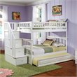 Leo & Lacey Full Over Full Staircase Trundle Bunk Bed
