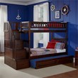 Leo & Lacey Twin Over Twin Staircase Trundle Bunk Bed