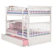 Leo & Lacey Full Over Full Trundle Bunk Bed in White