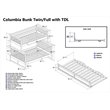Leo & Lacey Twin Over Full Trundle Bunk Bed in White
