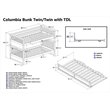 Leo & Lacey Twin Over Twin Trundle Bunk Bed in White