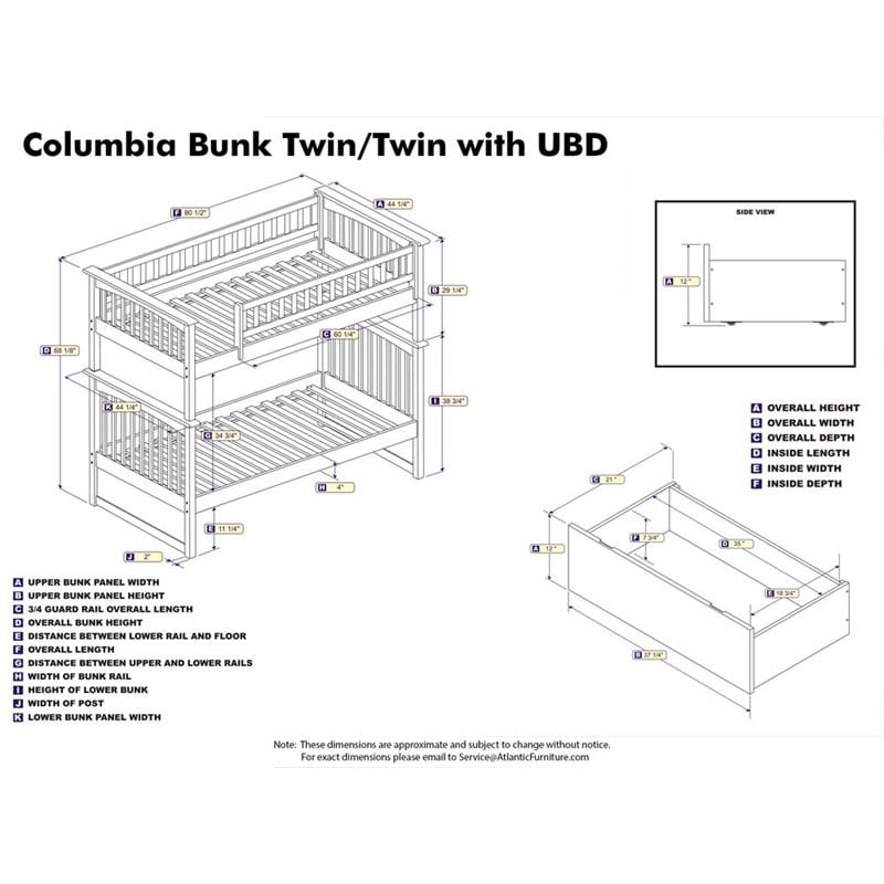 Leo & Lacey Urban Twin Over Twin Storage Bunk Bed
