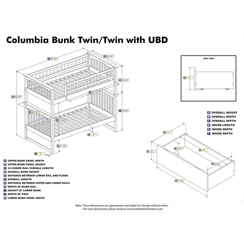 Leo & Lacey Urban Twin Over Twin Storage Bunk Bed