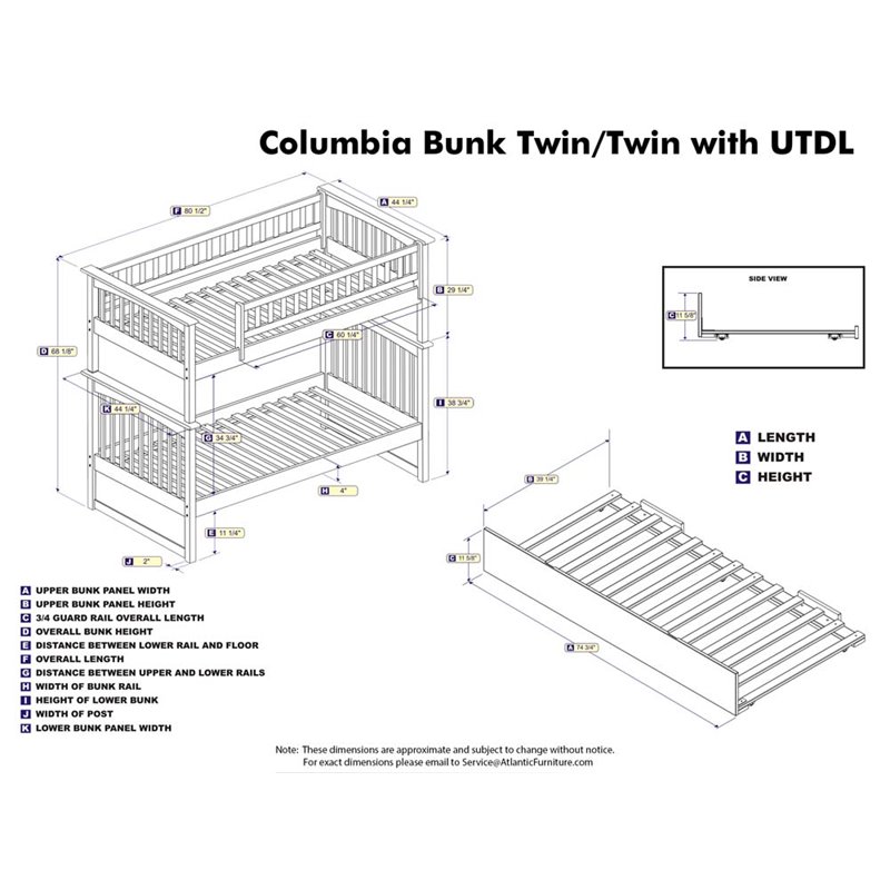 Leo & Lacey Urban Twin Over Twin Trundle Bunk Bed
