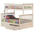 Leo & Lacey Twin Over Full Storage Bunk Bed in White