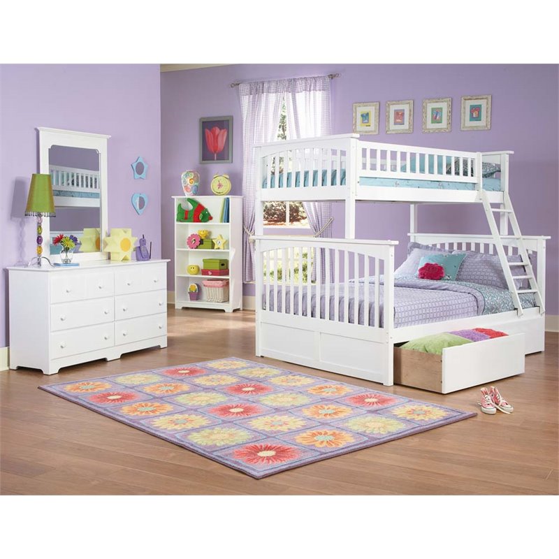 Leo & Lacey Urban Twin Over Full Storage Bunk Bed