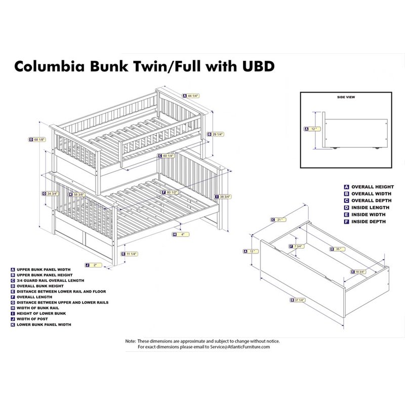 Leo & Lacey Urban Twin Over Full Storage Bunk Bed