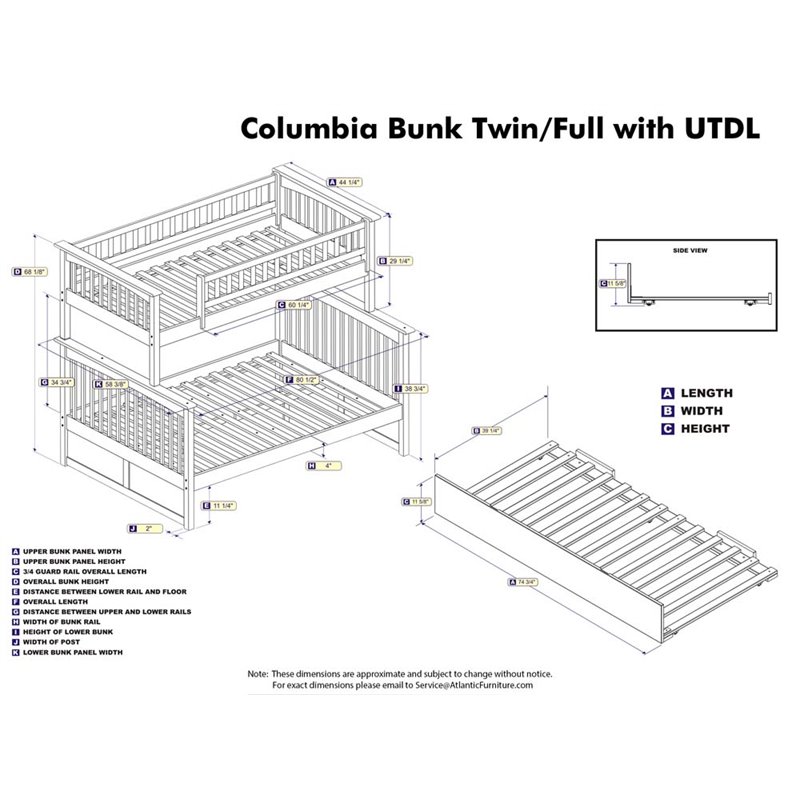 Leo & Lacey Urban Twin Over Full Trundle Bunk Bed
