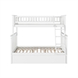 Leo & Lacey Twin over Full Solid Wood Bunk Bed with Trundle in White