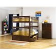 Leo & Lacey Full Over Full Storage Bunk Bed in Walnut