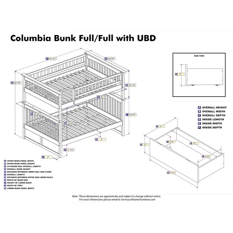 Leo & Lacey Urban Full Over Full Storage Bunk Bed