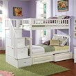 Leo & Lacey Twin Over Twin Staircase Storage Bunk Bed
