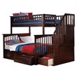 Leo & Lacey Twin Over Full Staircase Storage Bunk Bed