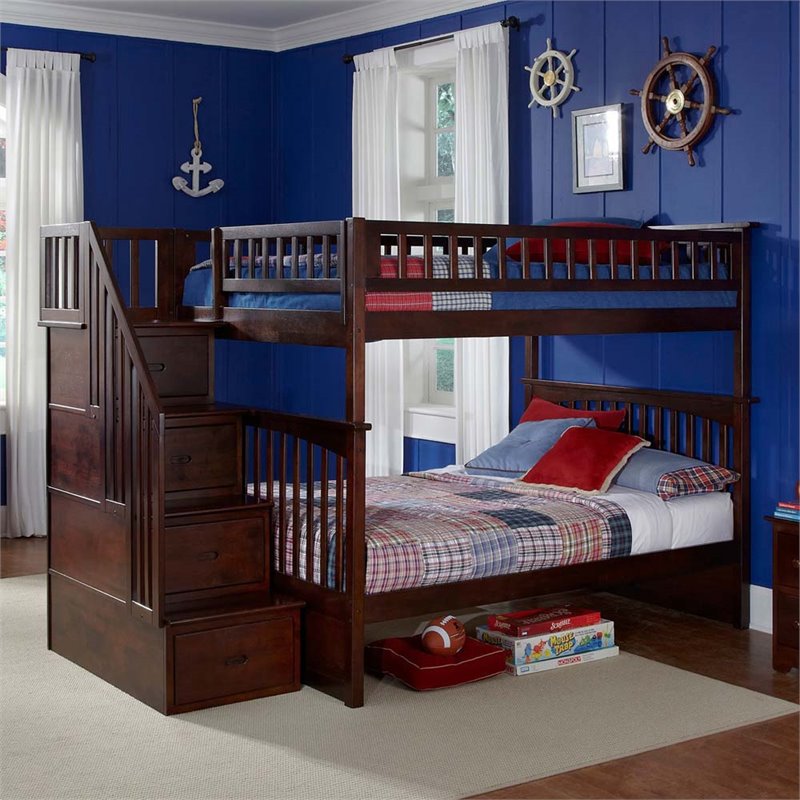Leo & Lacey Full Over Full Staircase Bunk Bed