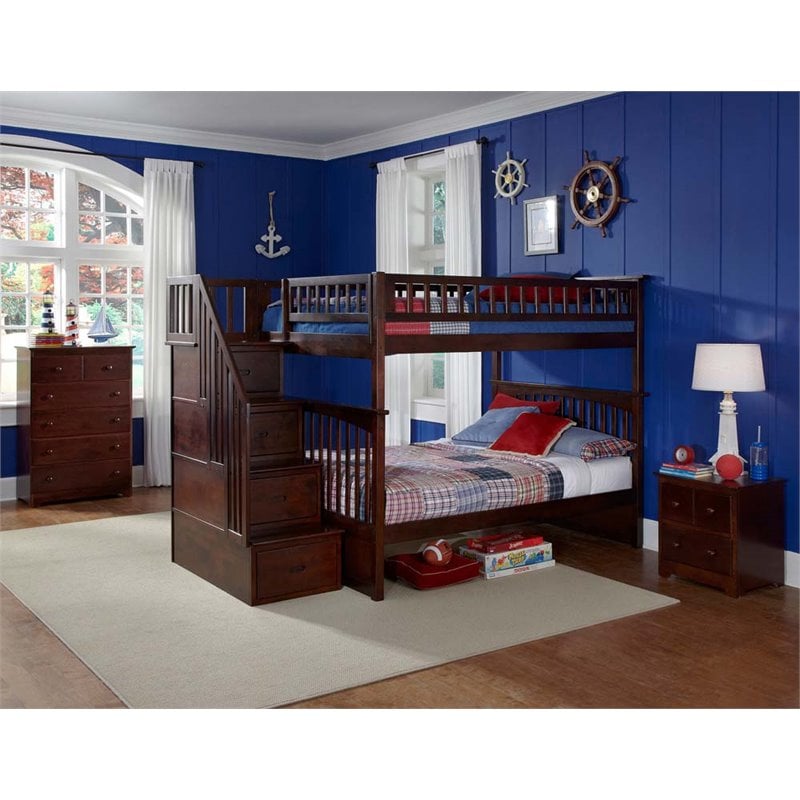 Leo & Lacey Full Over Full Staircase Bunk Bed