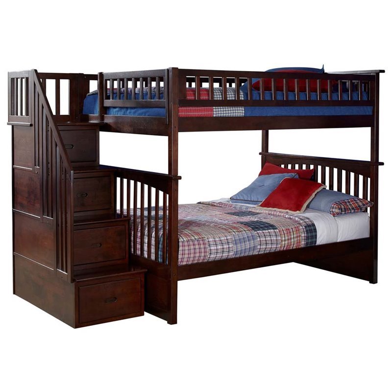 Leo & Lacey Full Over Full Staircase Bunk Bed