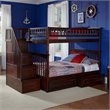 Leo & Lacey Full Over Full Staircase Storage Bunk Bed
