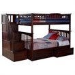 Leo & Lacey Full Over Full Staircase Storage Bunk Bed