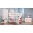 Leo & Lacey Twin Over Twin Staircase Bunk Bed in White