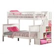 Leo & Lacey Twin Over Full Staircase Bunk Bed in White