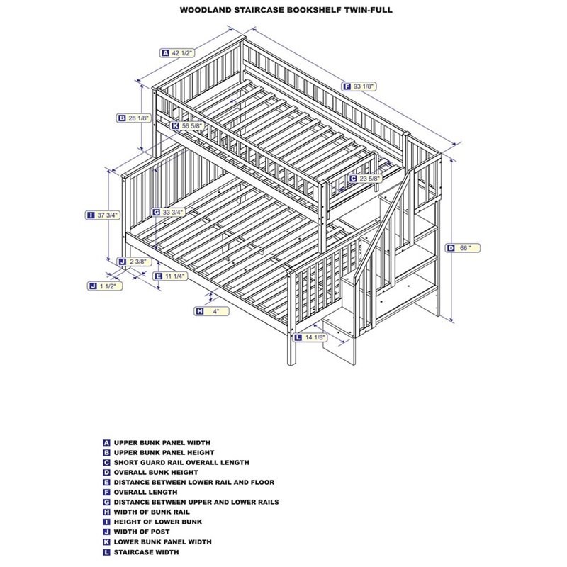 Leo & Lacey Twin Over Full Staircase Bunk Bed