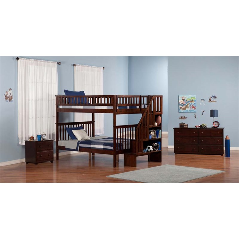 Leo & Lacey Full Over Full Staircase Bunk Bed