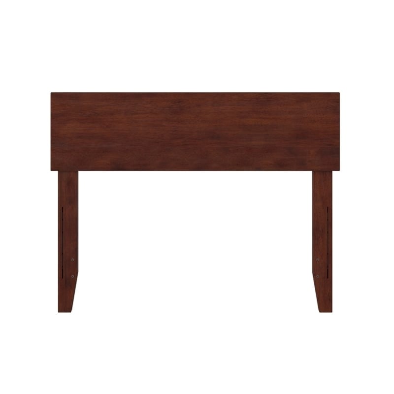 Leo & Lacey Modern Solid Hardwood/Veneers Twin Panel Headboard in Walnut