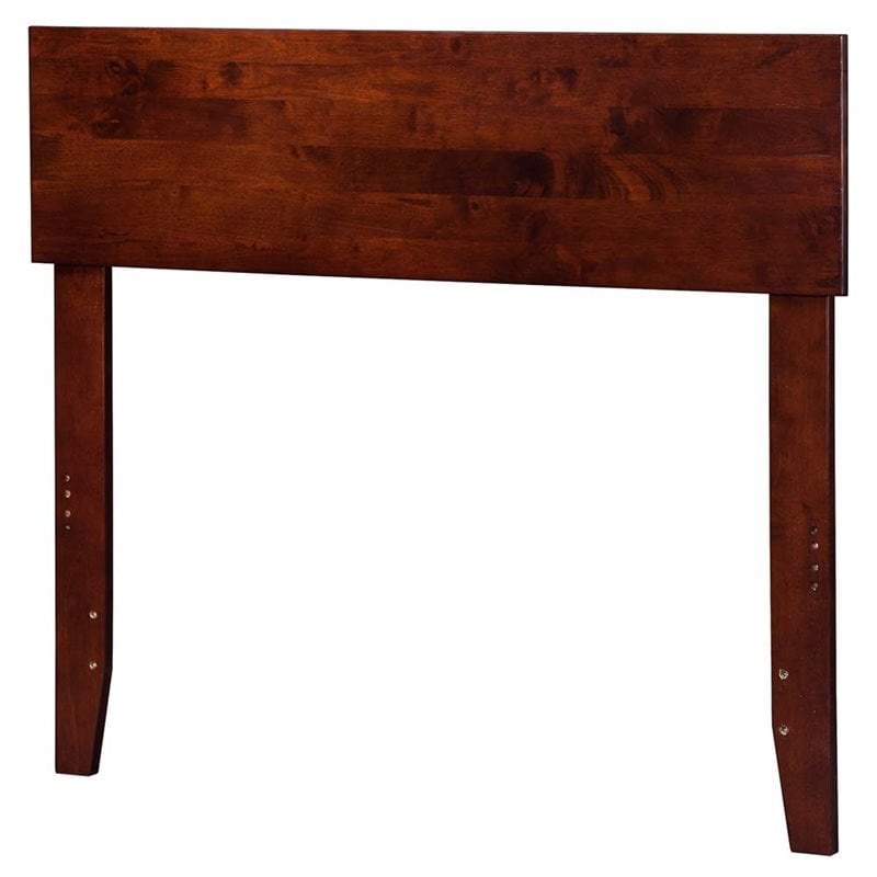 Leo & Lacey Modern Solid Hardwood/Veneers Twin Panel Headboard in Walnut