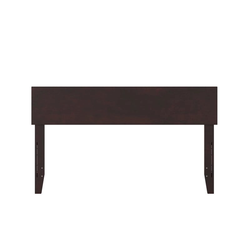 Leo & Lacey Modern Solid Hardwood and Veneers Full Panel Headboard in Espresso