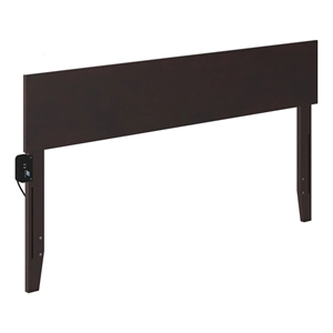 Leo & Lacey Contemporary Queen Modern Wood Panel Headboard in Espresso