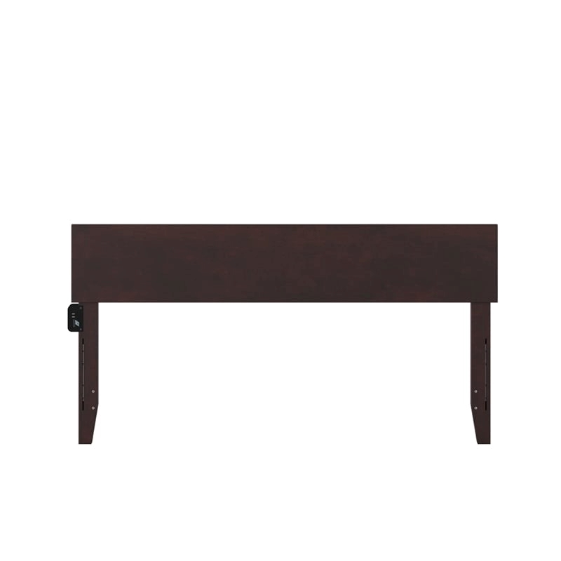 Leo & Lacey Modern Solid Hardwood/Veneers Queen Panel Headboard in Espresso