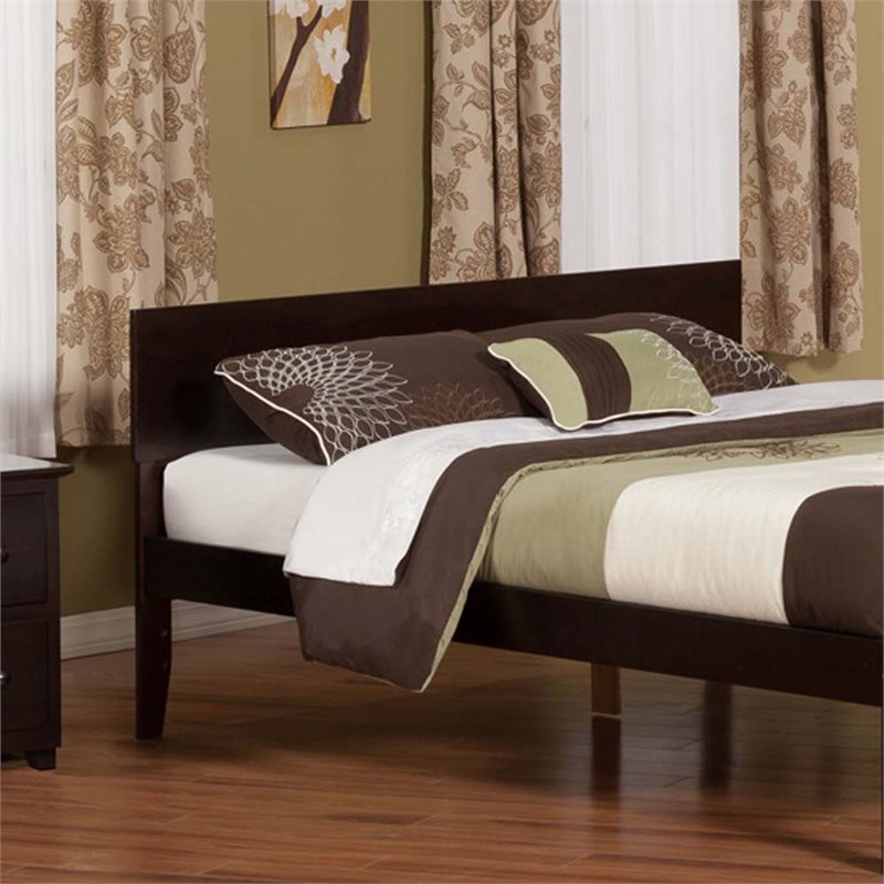 Leo & Lacey Modern Solid Hardwood/Veneers King Panel Headboard in Espresso