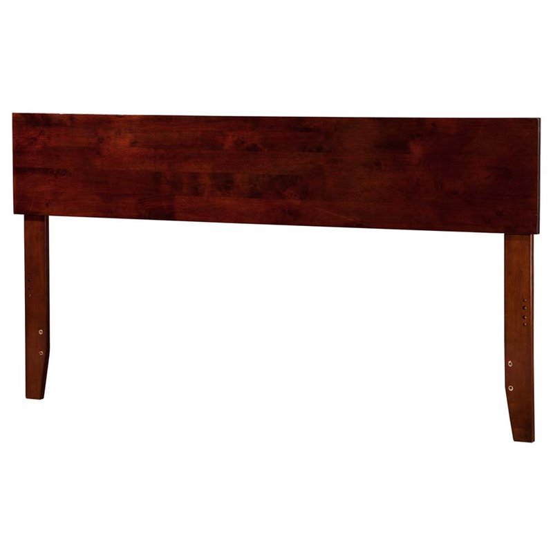 Leo & Lacey Modern Solid Hardwood/Veneers King Panel Headboard in Walnut