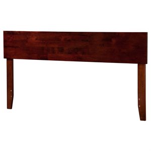Leo & Lacey Modern Solid Hardwood/Veneers King Panel Headboard in Walnut
