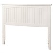 Leo & Lacey Modern Wood Full Panel Headboard with USB Charging Station in White