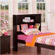 Leo & Lacey Contemporary Twin Wood Bookcase Headboard in Espresso