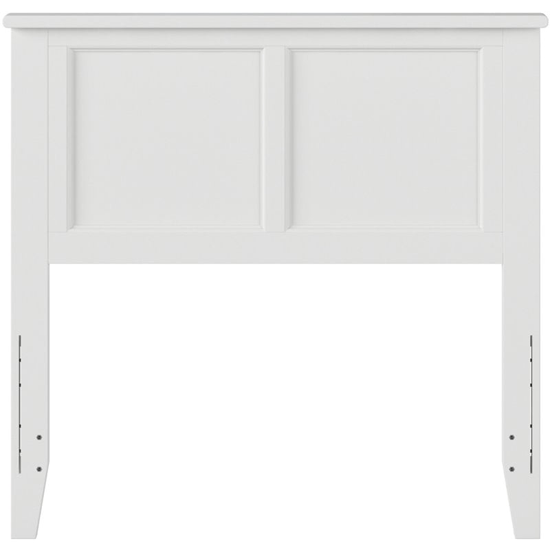 Leo & Lacey Solid Wood White Panel Headboard Rectangular Twin 43.63