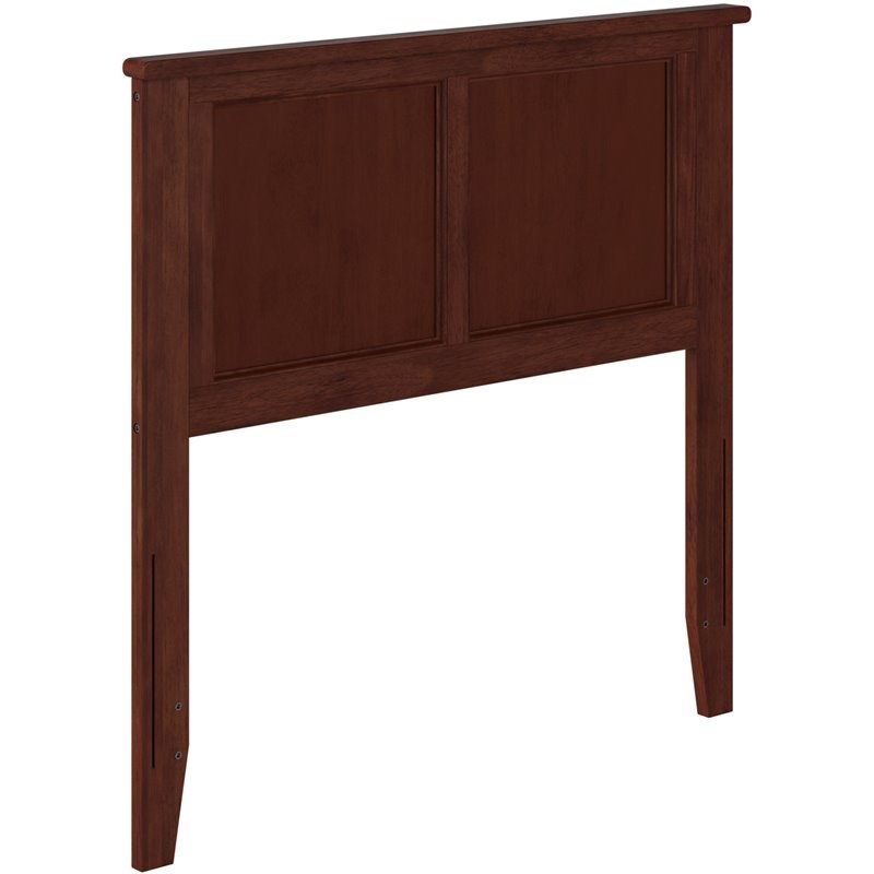 Leo & Lacey Madison Twin Solid Wood Panel Headboard in Walnut