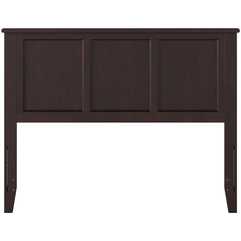 Leo & Lacey Madison Full Solid Wood Panel Headboard in Espresso