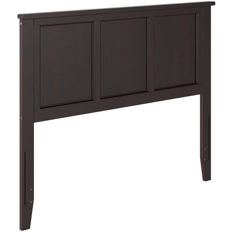 Leo & Lacey Madison Full Solid Wood Panel Headboard in Espresso