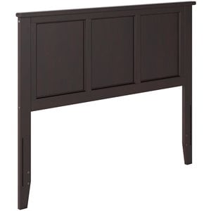 Leo & Lacey Madison Full Solid Wood Panel Headboard in Espresso