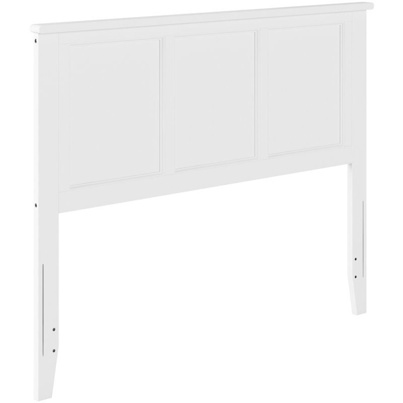 Leo & Lacey Madison Full Solid Wood Panel Headboard in White